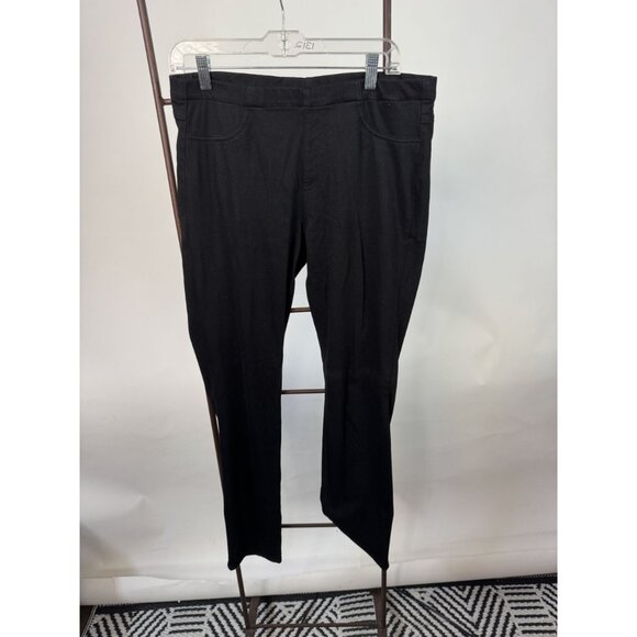 Uniqlo Womens Black Stretch Pants XL Polyester Cotton Spandex Blend - Picture 7 of 11